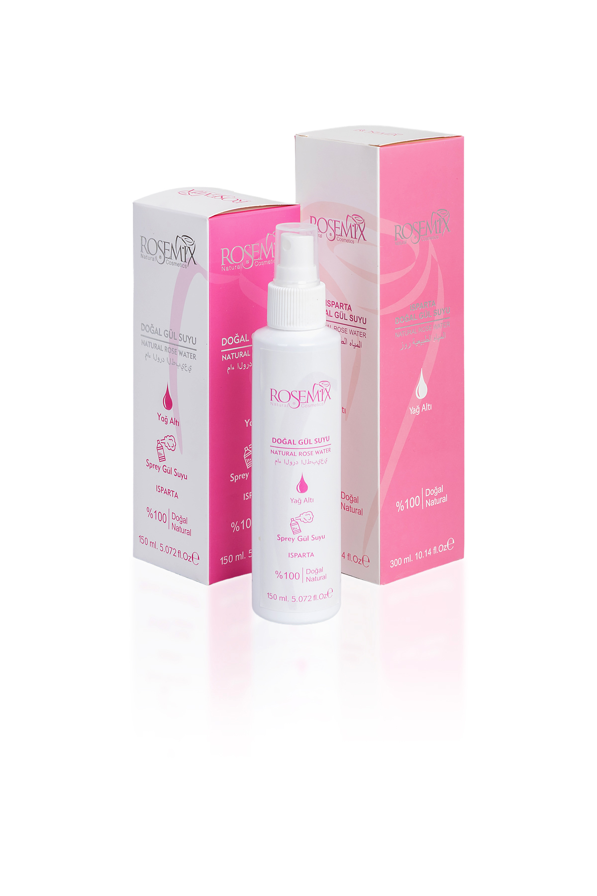 Rosemix - Doğal Sprey Gülsuyu 150 Ml - 2 Adetlik Set Ürün